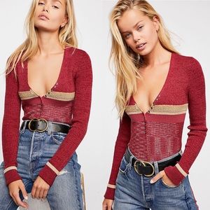 NWT Free People Frequency V-Neck Top